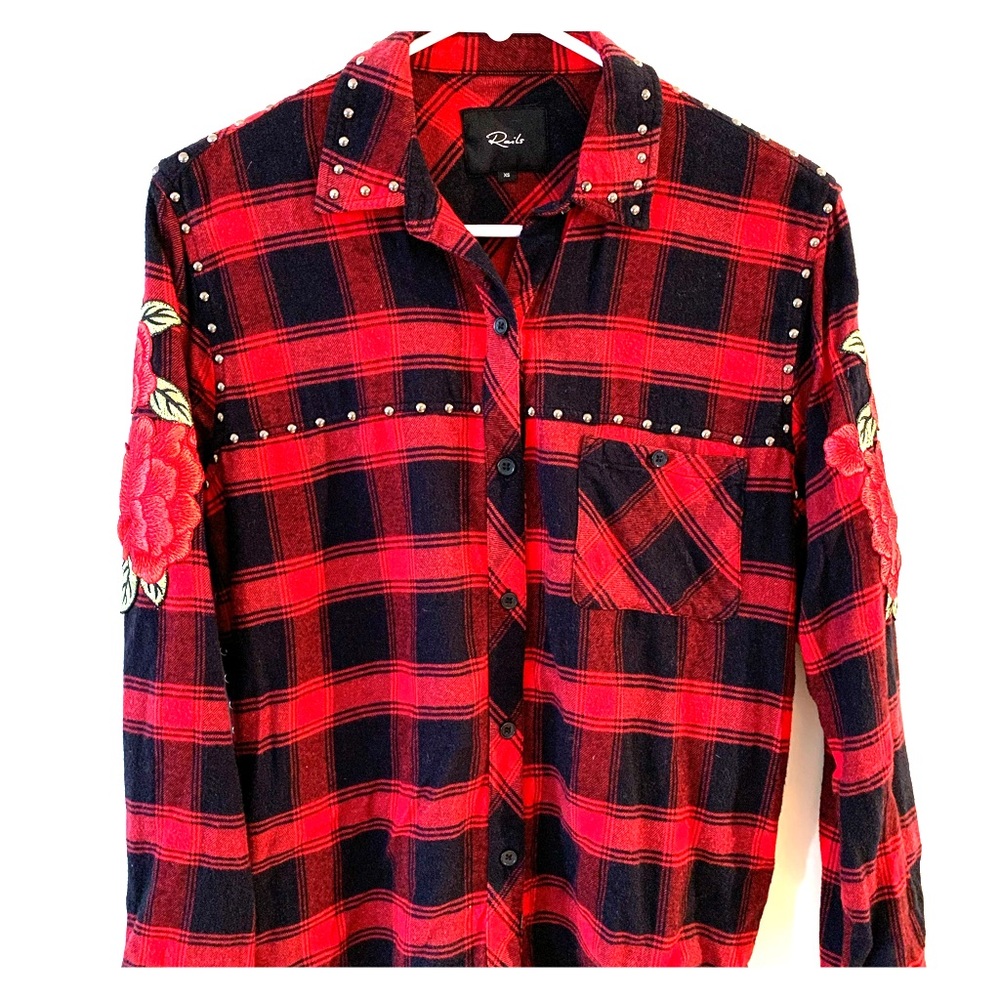 Rails Red & Black Flannel Shirt